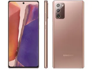 (APP + 10% MAGALUPLAY) Smartphone Samsung Galaxy Note 20 256GB Mystic - Bronze 8GB RAM Tela 6,7” Câm. Tripla + Selfie 10MP
