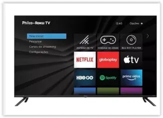 Smart TV Philco Roku 50" UHD 4K PTV50G70R2CBBL - Dolby Audio e HDR10