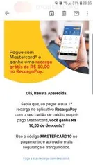 [Primeiro Uso] Ganhe R$ 10 OFF no primeiro pagamento com Mastercard