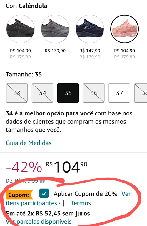 Imagem na descrição da promoção