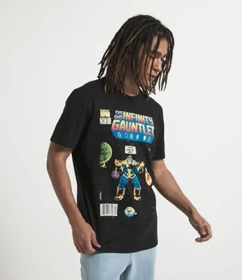 (Vivo Valoriza + Cupom) Camiseta estampada Marvel Thanos preta | R$15
