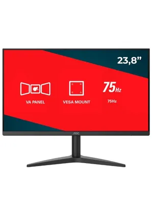 Monitor LED Full HD AOC 23.8” VA HDMI Bordas Finas 24B1XHM