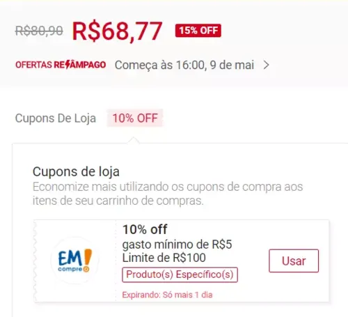 Imagem na descrição da promoção