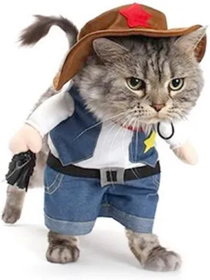 Roupa Sheriff para Gatos