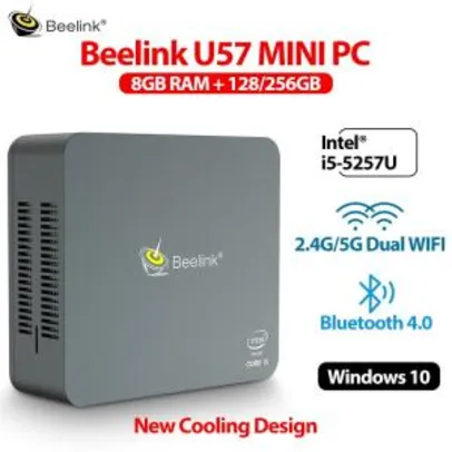 Mini PC Beelink U57 com Windows 10, versão de 8GB de RAM e 128GB de armazenamento R$1522