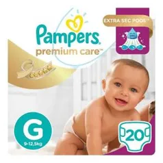 Fralda Pampers Premium Care G Com 20 Unidades - R$16