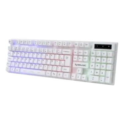 Teclado Gamer Neologic Infinite Play White Semi Mecânico Abnt2 Rainbow Branco - Ifnt-wt