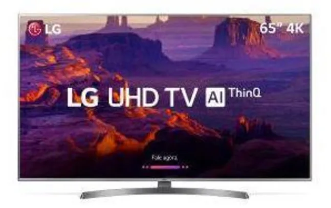 Smart TV LED 65" Ultra HD 4K LG 65UK6540, ThinQ AI, HDR 10 Pro, 4 HDMI e 2 USB - R$ 4241