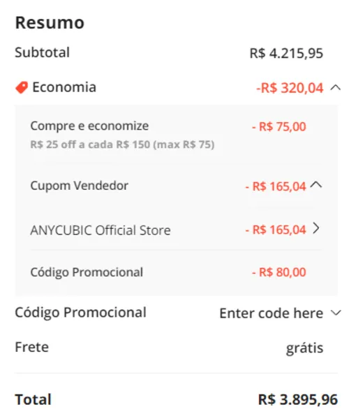 Imagem na descrição da promoção