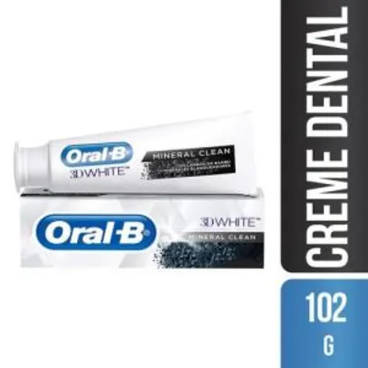 [8un: $4,14 cada] Creme Dental Oral-B 3D White Mineral Clean 102g