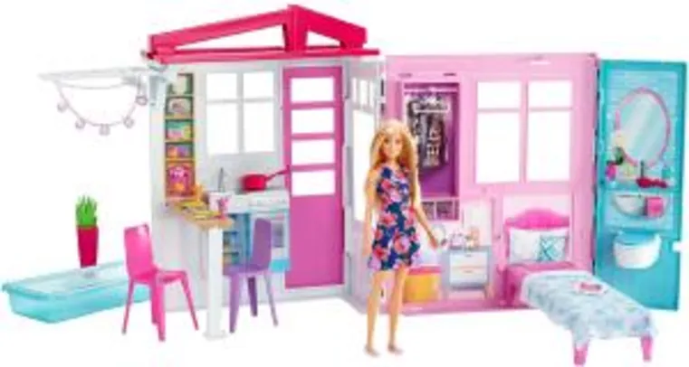 Barbie Casa Glam com Boneca Mattel R$ 246