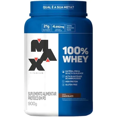 100% Whey - 900G Chocolate - Max Titanium