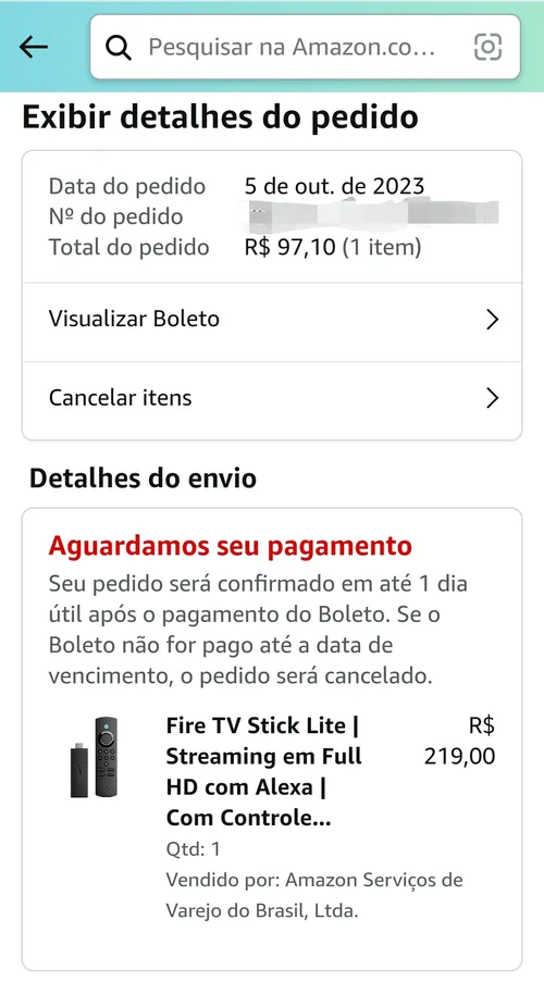 Imagem na descrição da promoção