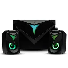 Caixa de Som Subwoofer Gamer Husky Gaming Frost 100,  11W RMS, RGB, USB, Preto - HGMK012