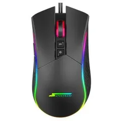 Mouse Gamer SuperFrame, BOSS, 10000 DPI, RGB, 7 Botões, Black, Sensor Pixart 3325 | R$ 99