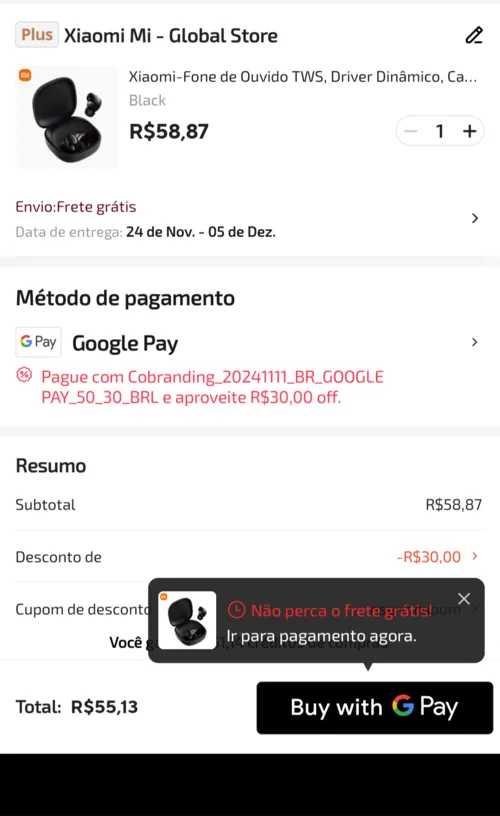 Imagem na descrição da promoção