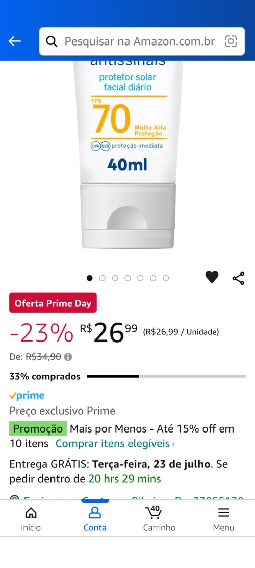 Imagem na descrição da promoção