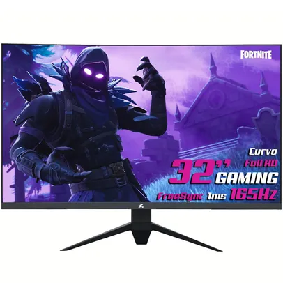 Monitor Gamer SuperFrame Precision Ultra Curvo, 31.5 Pol, Full HD, 165Hz, 1ms, HDMI/DP, SFP3212FHD