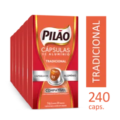 Kit 240 Cápsulas Café Pilão Tradicional 7 