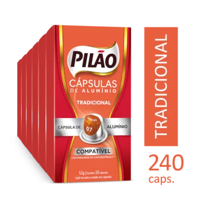 Kit 240 Cápsulas Café Pilão Tradicional 7 