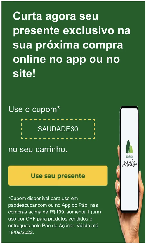 Imagem na descrição da promoção