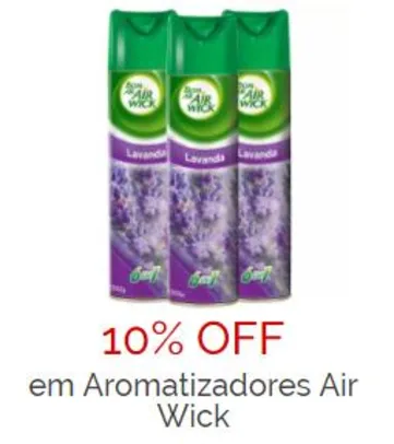 10% OFF em aromatizadores Air Wick
