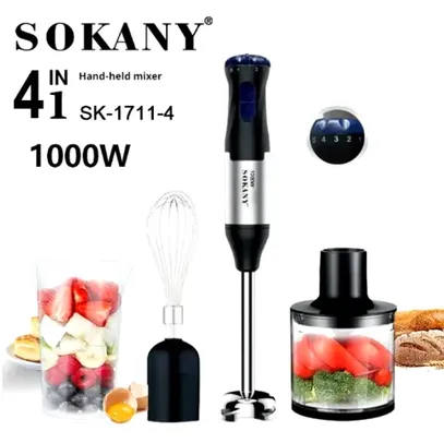 [R$ 106,61 MOEDAS/GPay/TX INCLUSA/APP] Mixer Sokany 4 em 1, 1000W.