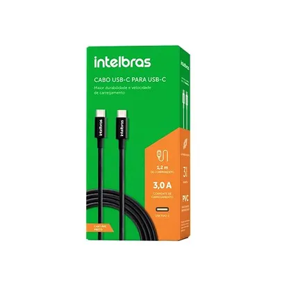 INTELBRAS Cabo USB-C 1,2m PVC EUCC 12PP Preto