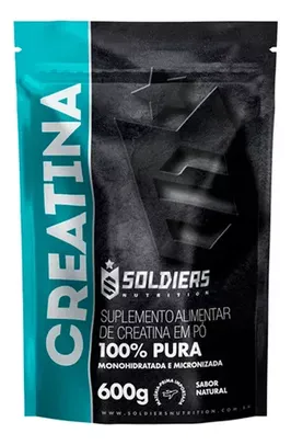 Suplemento Em Pó Soldiers Nutrition Monohidratada 600g - 100% Pura
