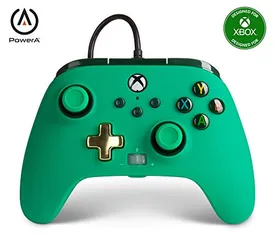 PowerA Enhanced Wired Controller for Xbox Series X|S - Green, Gamepad, Wired Video Game Controller, Gaming Controller, Works with Xbox One - Xbox Seri