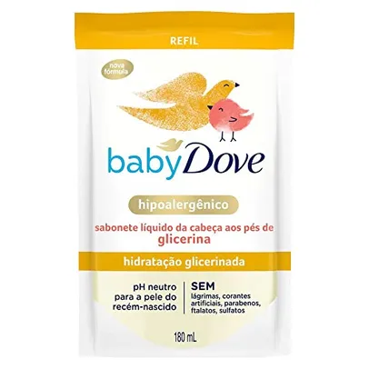 Sabonete Líquido Glicerina Baby Dove Hidratação Glicerinada 180ml Refil