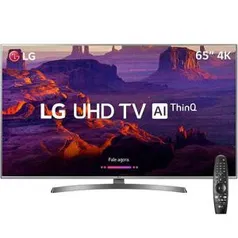 [AME] Smart TV LED 65'' Ultra HD 4K LG 65UK6530 IPS ThinQ AI HDR10Pro + Controle Lg Smart Magic - R$ 5400 (R$ 1080 de volta)