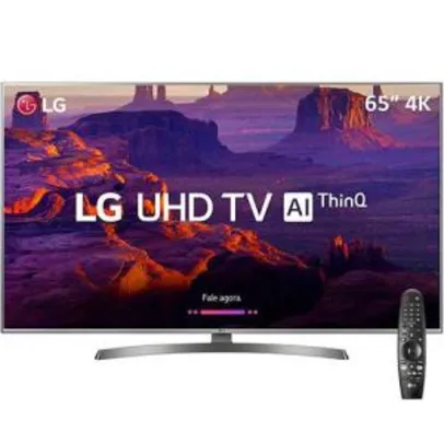 [AME] Smart TV LED 65'' Ultra HD 4K LG 65UK6530 IPS ThinQ AI HDR10Pro + Controle Lg Smart Magic - R$ 5400 (R$ 1080 de volta)