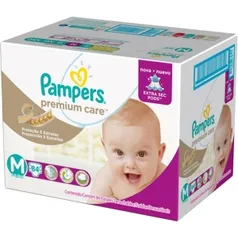 Fralda Pampers Premium Care Jumbo M/G/XG por R$ 67