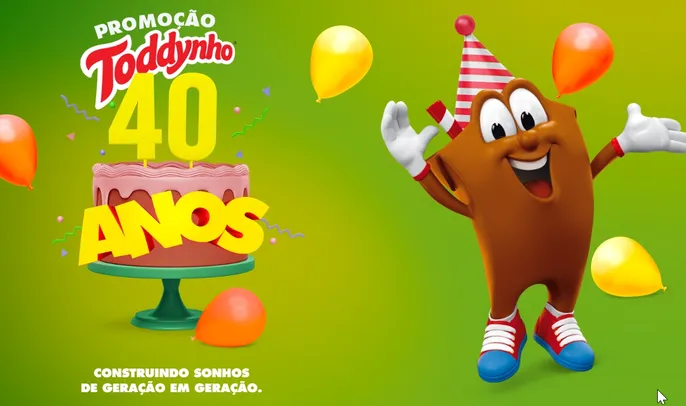 Promoção Toddynho 40 anos - Concorra a 40 Mil reais 