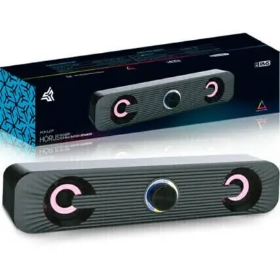 Foto do produto Soundbar Gamer Alto Falante Rgb Tv Smart 6W Caixa De Som Conexão P2 Usb Pc Note Musicas Jogos Filmes