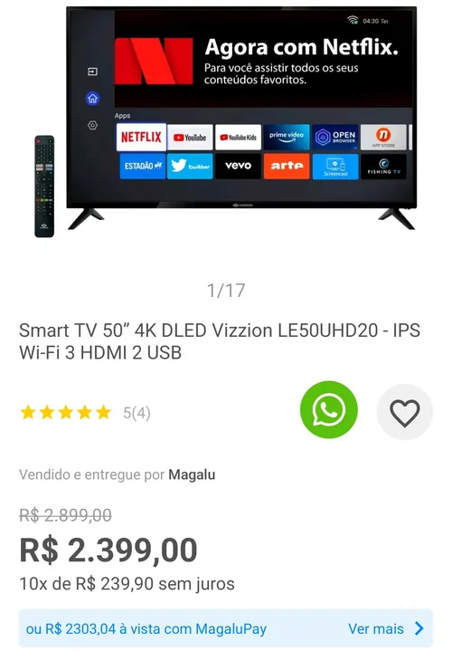 Imagem na descrição da promoção