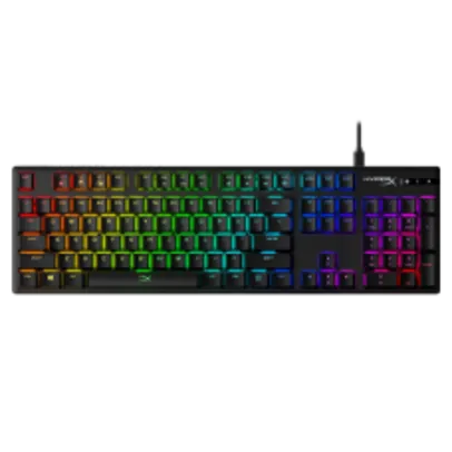 Teclado Gamer Mecânico HyperX Alloy Origins, RGB, Switch HyperX Red, ABNT2, HX-KB6RDX-BR