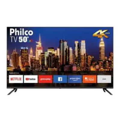 [R$1.527 AME] Smart TV LED 50" Philco PTV50G70SBL Ultra HD 4K Borda Infinita | R$1.697