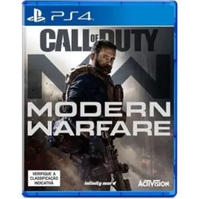 GAME PS4 CALL OF DUTY MODERN WARFARE R$95