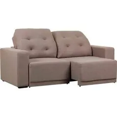 [Shoptime] Sofá 3 Lugares Austria Retrátil e Reclinável 1633 Suede Liso Marrom Serrano - at.home - R$536