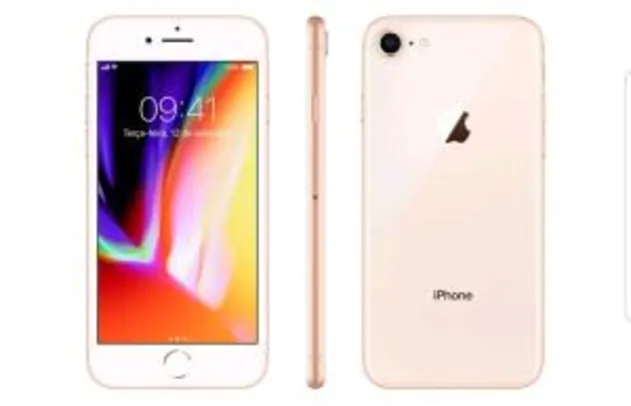 iPhone 8 Apple 64GB Dourado 4G Tela 4,7” - Retina Câm. 12MP + Selfie 7MP iOS 11