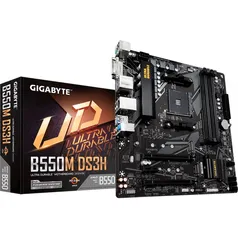 Placa Mãe Gigabyte B550M DS3H, Chipset B550, AMD AM4, mATX, DDR4