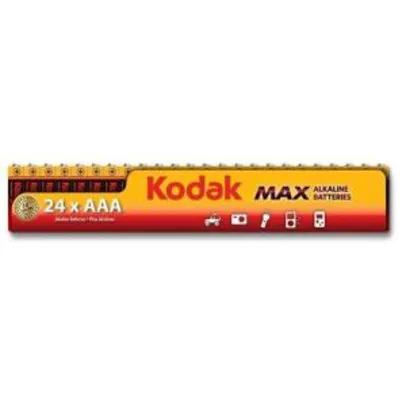 Pilha Kodak Alcalina Max Aa Embalagem Com 24 Unidades | R$30