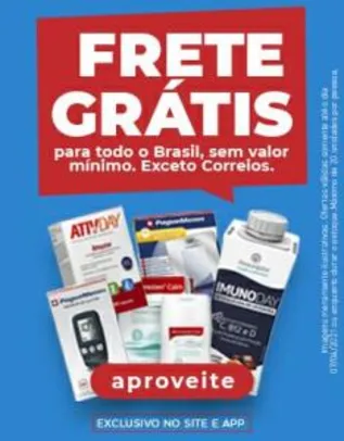 Farmácia Pague Menos com Frete grátis para todo o Brasil - Sem valor mínimo