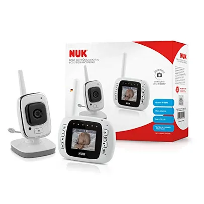 Babá Eletrônica Digital LCD Vídeo Recording - NUK, Branco | R$650