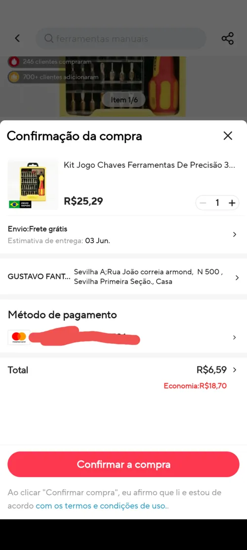 Imagem na descrição da promoção