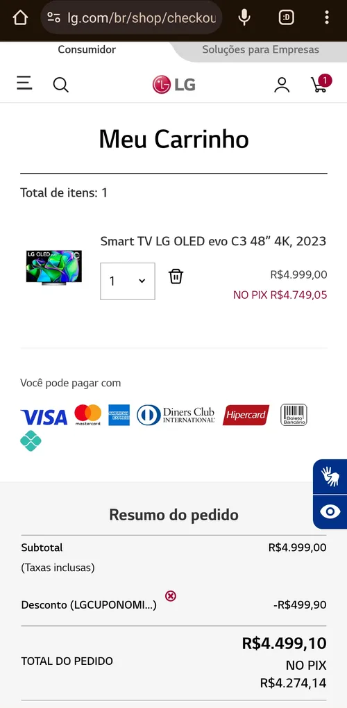 Imagem na descrição da promoção