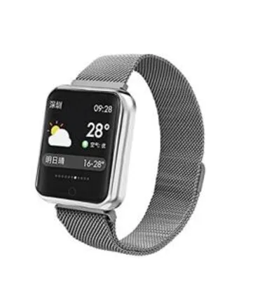 Relógio Smartwatch Smartband Android Iwo iPhone Samsung Moto P68 (Prateado) | R$239