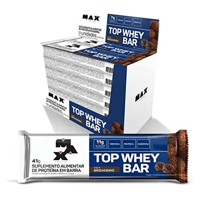 Max Titanium Top Whey Bar - 12 Unidades De 41G Brigadeiro